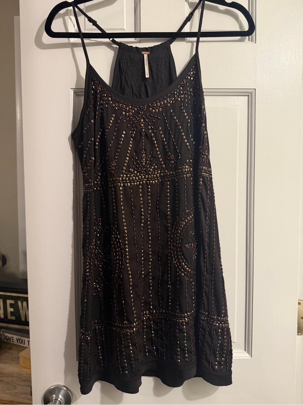 Free People Beaded Mini Dress